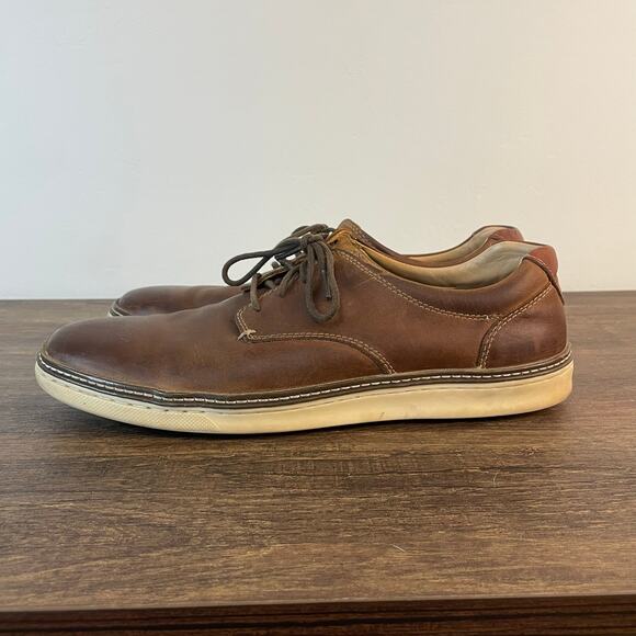 Johnston & Murphy J&M Sheepskin Leather Oxford Shoes Brown Lace Up Men’s 10.5M - Picture 8 of 10